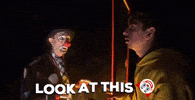inviztv look creepy clown mirror GIF