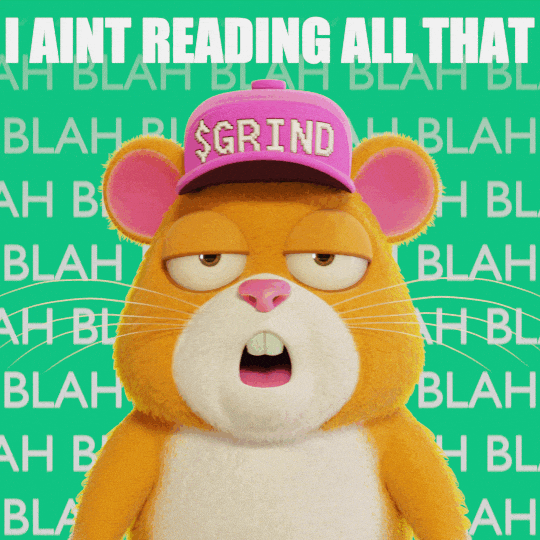 Hamster Too Long Didnt Read GIF by Grind