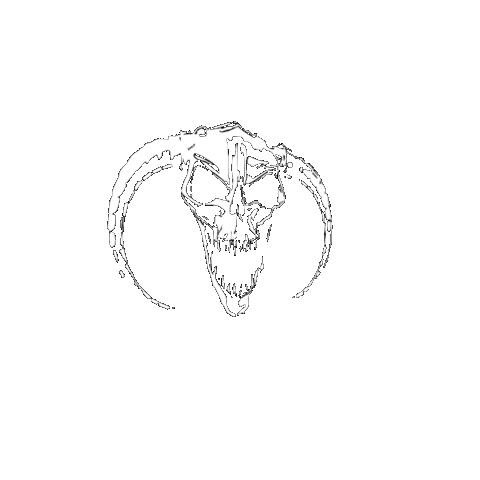 skull terror Sticker by Masters of Hardcore