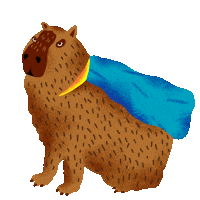 Capybara Sticker by María Victoria