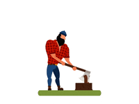 Paul Bunyan Lumberjack GIF