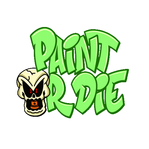 Shore397 skull graffiti die paintordie Sticker