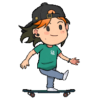Skateboarding Sticker
