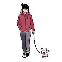 Dog Girl Sticker by jessoosketch