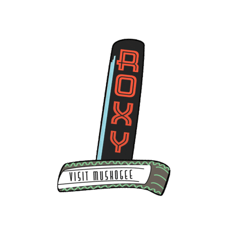 VisitMuskogee giphyupload roxy muskogee visit muskogee Sticker