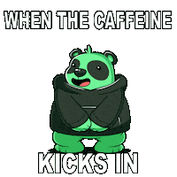 Vibrating Coffee Time Sticker by SuperVerse