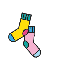 manymorningssocks socks mismatched manymornings colorful socks Sticker