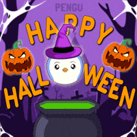 Trick Or Treat Halloween GIF by Pudgy Penguins