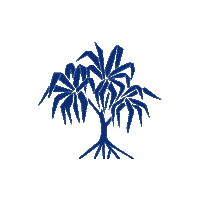 Hala Buff And Blue Sticker by Punahou School
