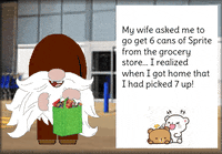 Gnome Grocery Shopping GIF