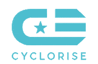 CycloriseLimited logo cycling beat turquoise Sticker