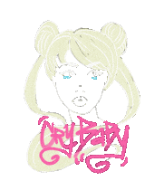 megandraws sad crying sailor moon usagi Sticker