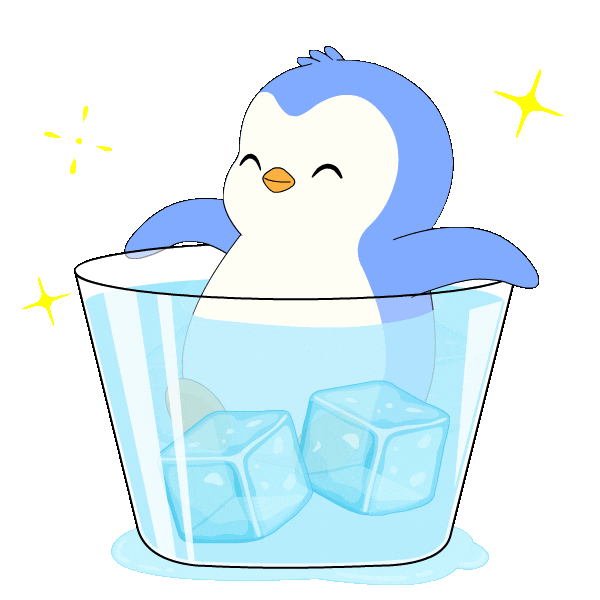 Refreshing Good Morning Sticker by Pudgy Penguins