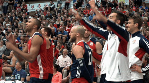 usavolleyball giphyupload wow yes celebrate GIF