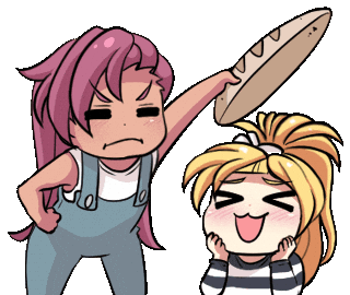 Hitting French Bread Sticker by Jin