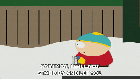 eric cartman snitches get stitches GIF by South Park 