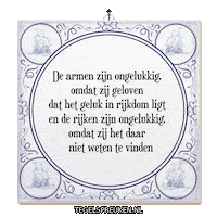 Geluk Genieten Sticker by Tegelspreuken.nl