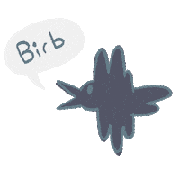 hipolly hi bye bird purple Sticker