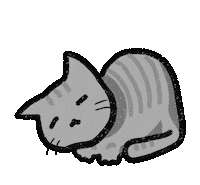 Kitten Greycat Sticker
