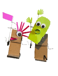 wonderfulideaco cardboard googly eyes automata makerspace Sticker