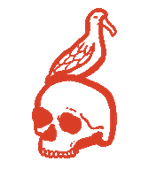 Bird Skull Sticker by Tarver