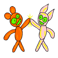 high five teamwork STICKER