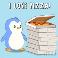 Hungry Pizza GIF by Pudgy Penguins