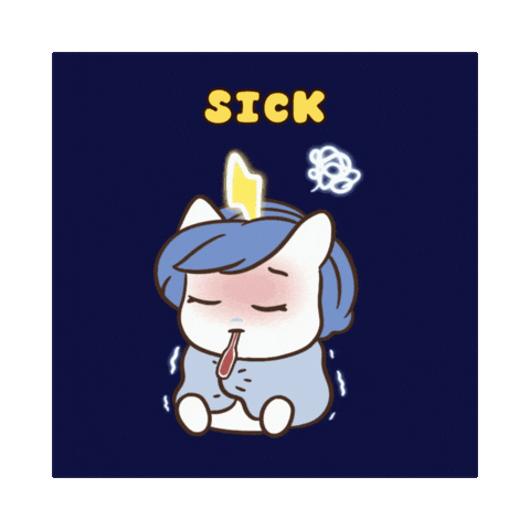 Sick Not Feeling Good Sticker by Brave Unicorn