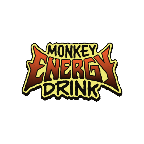 monkeyenergydrinks giphygifmaker drink monkey Energy drink Sticker