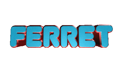 text animal wordart ferret Sticker