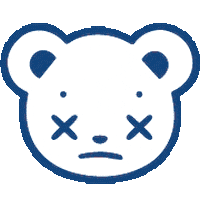 Tired Bear Sticker by familiar
