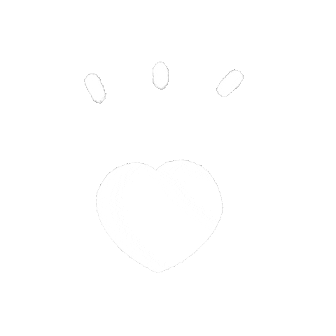 Heart 白 Sticker