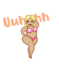emoji bikini Sticker by CurvyMoji