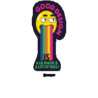 Black_Owl_Design magic designer skill bod Sticker