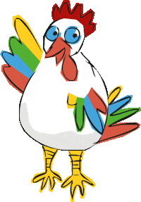 hoffrien wedding chicken hochzeit huhn Sticker