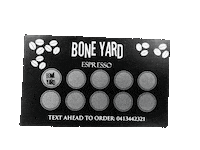Stamp Loyalty Card Sticker by Boneyard Espresso