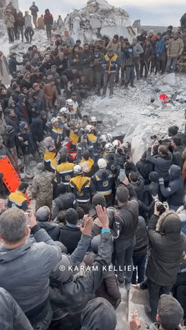 Crowd Cheers as Syrian Children Pulled From Earthquake Rubble After More Than a Day