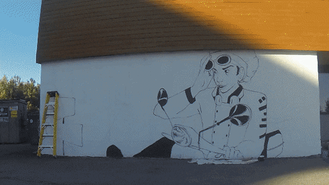 alessmc giphyupload art painting montreal GIF
