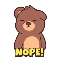 Disappointed No Way Sticker by BEARISH