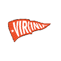 University-of-Virginia virginia uva pennant wahoowa Sticker