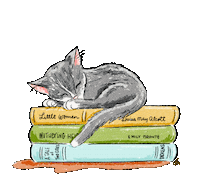 Cat Read Sticker