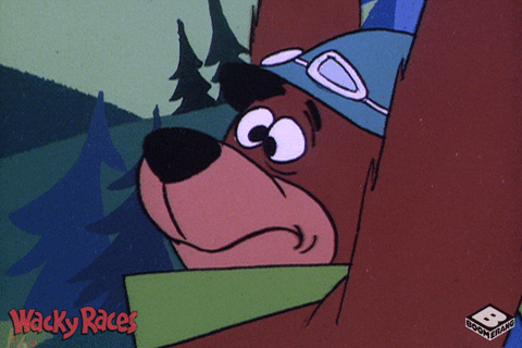 scared wacky races GIF