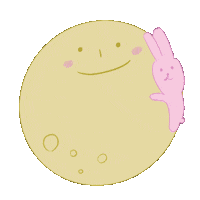 Happy Full Moon Sticker