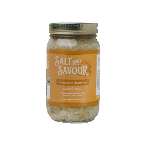 SaltAndSavour giphygifmaker mustard fermented sauerkraut Sticker