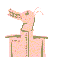 Beardybird angry retro arcade alien Sticker