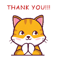 Cat Thank You Sticker by CATECOIN