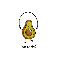 youareawesomeco you are awesome cute food food puns cute avocado Sticker