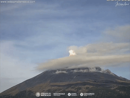 Ash Spews From Mexico's Popocatepetl Volcano