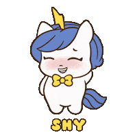 Bu Blushing Sticker by Brave Unicorn