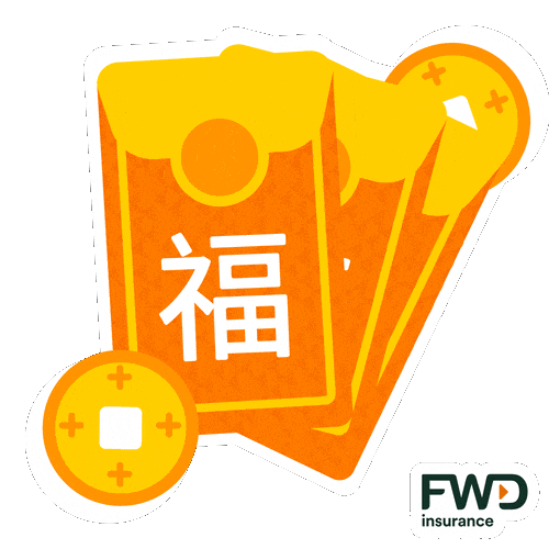 Chinese New Year Money Sticker by FWD Insurance